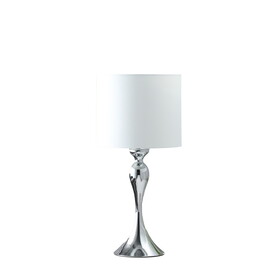 24.5" in Bailey Dark Silver Chrome Modern Candlestick Metal Table Lamp B072P222431