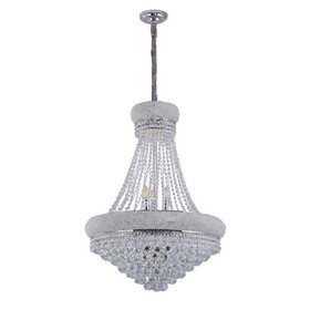 36" in Luxurious K9 Crystal Single Tier Chandelier 14-LED Bulbs Classical Hardwired Ceiling Chandelier Lamp for Living Room, Hallway, Dining Room B072S00001