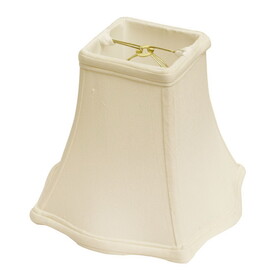 Slant Fancy Square Softback Lampshade with Bulb Clip, White B075101545