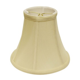Slant Bell Softback Lampshade with Bulb Clip, Antique White B075101564