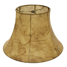 Slant Transitional Bell Faux Leather Softback Lampshade with Washer Fitter, 424-Antique Parchment B075101601