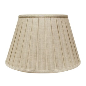 Slant Linen Box Pleat Softback Lampshade with Washer Fitter, Oatmeal B075101609