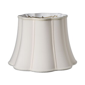Slant Melon Out Scallop Softback Lampshade with Washer Fitter, Cream B075101618
