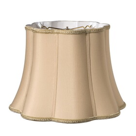Slant Melon Out Scallop Softback Lampshade with Washer Fitter, Vintage Gold B075101619