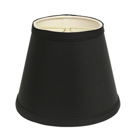 Slant Empire Hardback Lampshade with Bulb Clip, Black (with white lining) B075101630