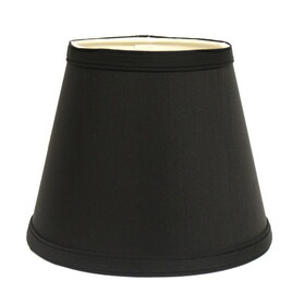 Slant Empire Hardback Lampshade with Uno Fitter, Black (with white lining) B075101645