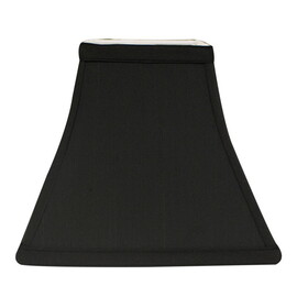 Slant Square Bell Hardback Lampshade with Bulb Clip, Black (with white lining) B075101646