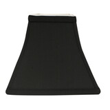 Slant Square Bell Hardback Lampshade with Washer Fitter, Black (with white lining) B075101650