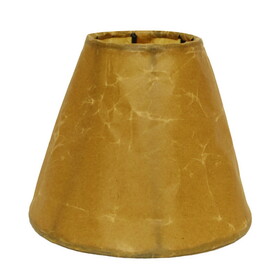 Slant Crinkle Paper Empire Chandelier Lampshade with Flame Clip, Brown (Set of 6) B075101653