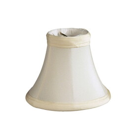 Slant Pure Silk Shantung Chandelier Lampshade with Flame Clip, Oyster (Set of 6) B075101714