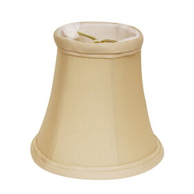 Slant Pure Silk Pongee Chandelier Lampshade with Flame Clip, Natural (Set of 6) B075101719