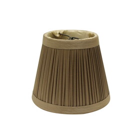 Slant Pencil Pleat Chandelier Lampshade with Bulb Clip, ash (Set of 6) B075101729