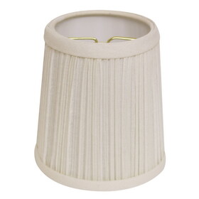 Slant Hardback Chandelier Lampshade with Flame Clip, White (Set of 6) B075101741