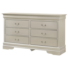 Glory Furniture LouisPhillipe G02103-D Dresser, Silver Champagne B078107839
