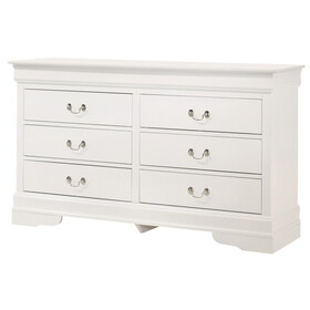 Glory Furniture LouisPhillipe G02190-D Dresser, White B078107859