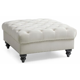 Glory Furniture Nola G0357-O Ottoman, IVORY B078107876