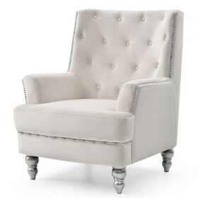 Elegant Ivory Armchair for Cozy Spaces B078107953
