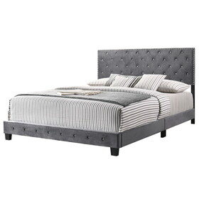 Glory Furniture Suffolk G1401-KB-UP King Bed, GRAY B078108000