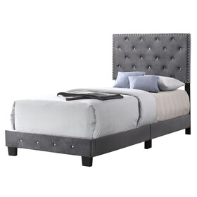 Glory Furniture Suffolk G1401-TB-UP Twin Bed, GRAY B078108002