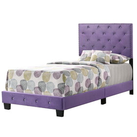 Glory Furniture Suffolk G1402-TB-UP Twin Bed, PURPLE B078108007