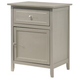 Glory Furniture Izzy G1403-N 1 Drawer /1 Door Nightstand, Silver Champagne B078108010
