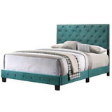 Glory Furniture Suffolk G1404-QB-UP Queen Bed, GREEN B078108016
