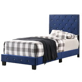 Glory Furniture Suffolk G1405-TB-UP Twin Bed, NAVY BLUE B078108021