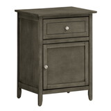 Glory Furniture Izzy G1411-N-05 1 Drawer /1 Door Nightstand, Gray B078108031