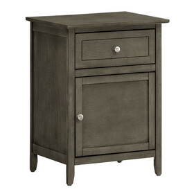 Glory Furniture Izzy G1411-N-05 1 Drawer /1 Door Nightstand, Gray B078108031