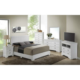 Glory Furniture Aaron G1890-KB-UP King Bed, WHITE B078108089