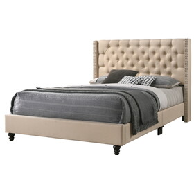 Glory Furniture Julie G1903-QB-UP Queen Upholstered Bed, BEIGE B078108092