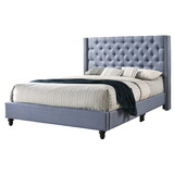 Glory Furniture Julie G1951-QB-UP Queen Upholstered Bed, BLUE B078108117