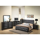 Elegant Black Transitional Bed for All Styles B078108140