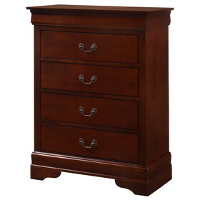 Glory Furniture Louis Phillipe G3100-BC 4 Drawer Chest, Cherry B078108154