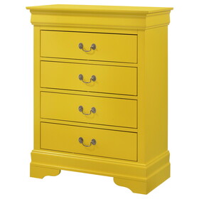 Glory Furniture Louis Phillipe G3102-BC 4 Drawer Chest, Yellow B078108159