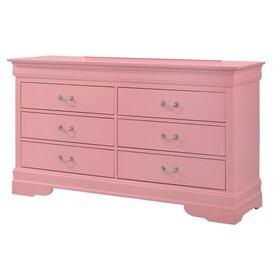 Glory Furniture Louis Phillipe G3104-D Dresser, Pink B078108175