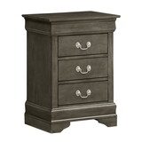 Glory Furniture Louis Phillipe G3105-3N 3 Drawer Nightstand, Gray B078108179
