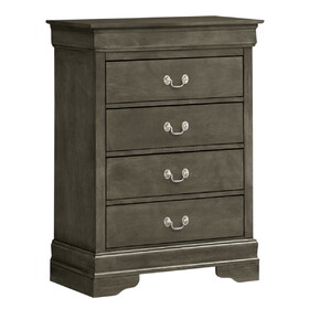 Elegant Gray Traditional Storage Chest B078108180