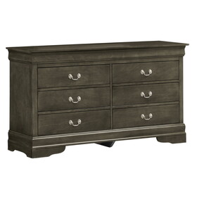 Glory Furniture Louis Phillipe G3105-D Dresser, Gray B078108182