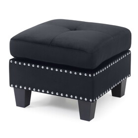 Glory Furniture Nailer G311-O Ottoman, BLACK B078108194