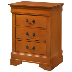 Glory Furniture Louis Phillipe G3160-3N 3 Drawer Nightstand, Oak B078108218