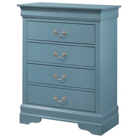 Glory Furniture Louis Phillipe G3180-BC 4 Drawer Chest, Teal B078108228