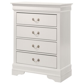 Glory Furniture Louis Phillipe G3190-BC 4 Drawer Chest, White B078108233