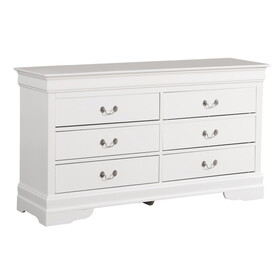 Glory Furniture Louis Phillipe G3190-D Dresser, White B078108234