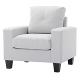 Glory Furniture Newbury G460A-C Newbury Club Chair, WHITE B078108254