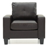 Glory Furniture Newbury G464A-C Newbury Club Chair, DARK BROWN B078108270