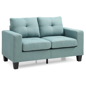 Glory Furniture Newbury G500A-L Newbury Modular Loveseat, TEAL B078108285