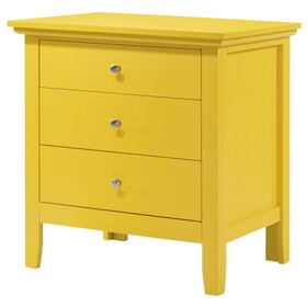 Glory Furniture Hammond G5402-N 3 Drawer Nightstand, Yellow B078108300