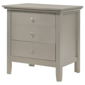 Glory Furniture Hammond G5403-N 3 Drawer Nightstand, Silver Champagne B078108305