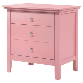 Glory Furniture Hammond G5404-N 3 Drawer Nightstand, Pink B078108310